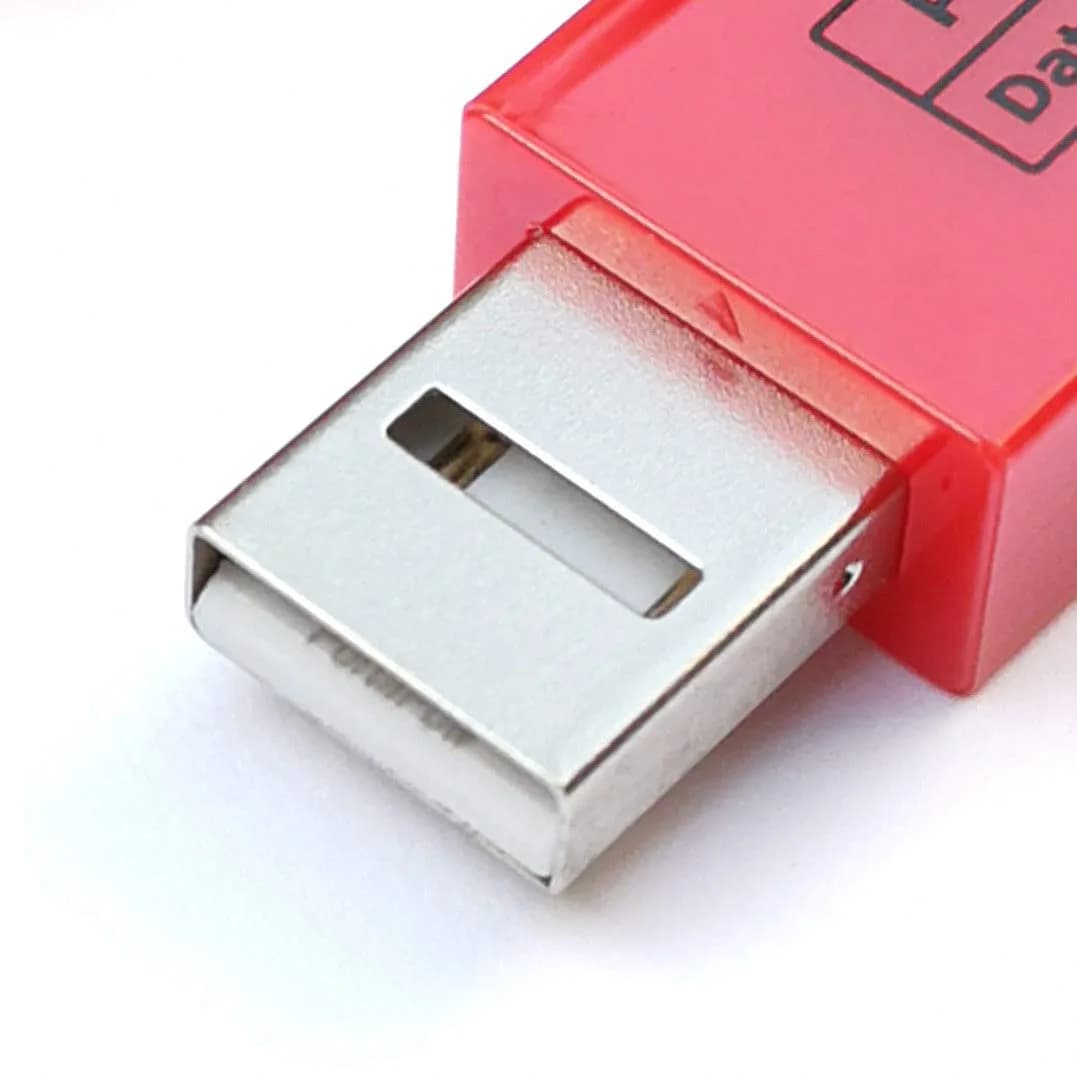 PortaPow USB Data Blocker Red 3cm (0.1 ft) | Protects Against Juice Jacking - view 4