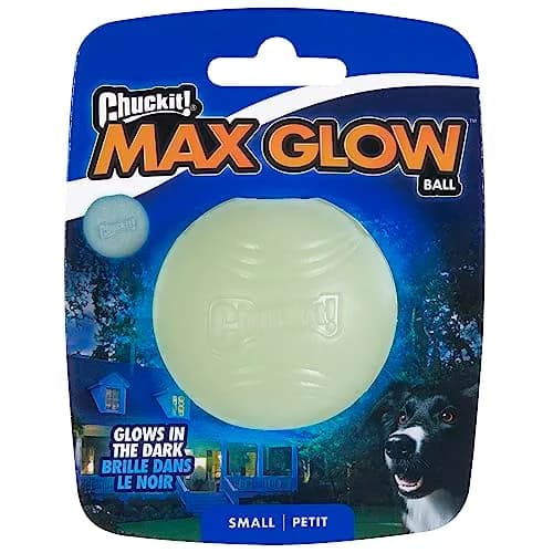 Chuckit! Glow in the Dark Bouncy Balls - Small 2 Inch Dog Toy | Glows 20-30 Min After 5 Min Charge thumbnail 1
