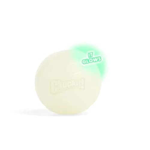 Chuckit! Max Glow Ball for Dogs, Large 7.6 cm (3 in) | Glows for 30 Min After 5 Min Charge thumbnail 1
