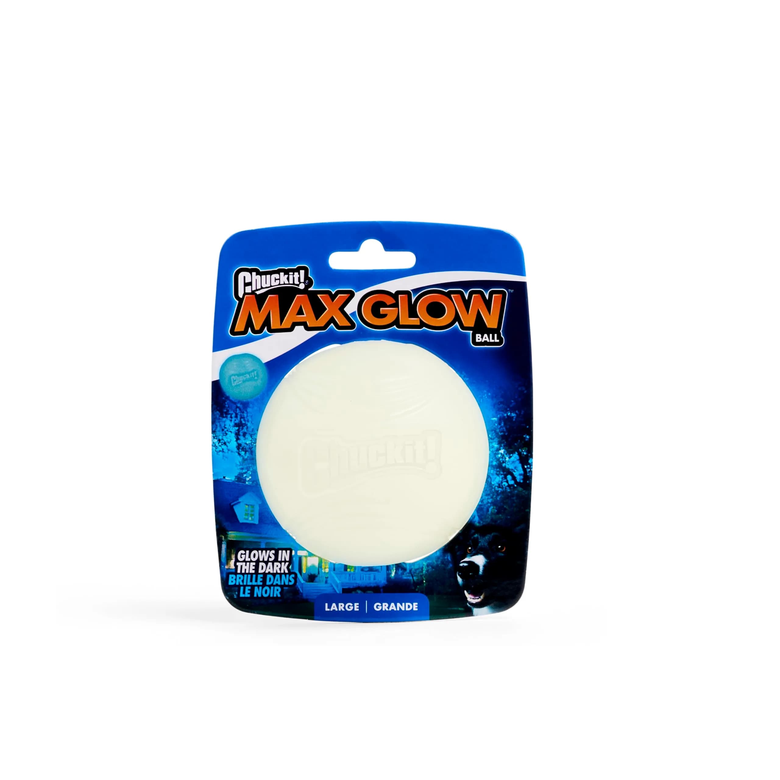 Chuckit! Max Glow Ball for Dogs, Large 7.6 cm (3 in) | Glows for 30 Min After 5 Min Charge - view 6