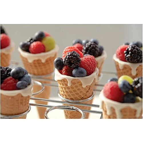 Wilton Cupcake Cones Baking Rack, 12-Cavity Ice Cream Cone Cupcakes Holder | Oven-Safe Steel Stand for Cupcake Cones thumbnail 8