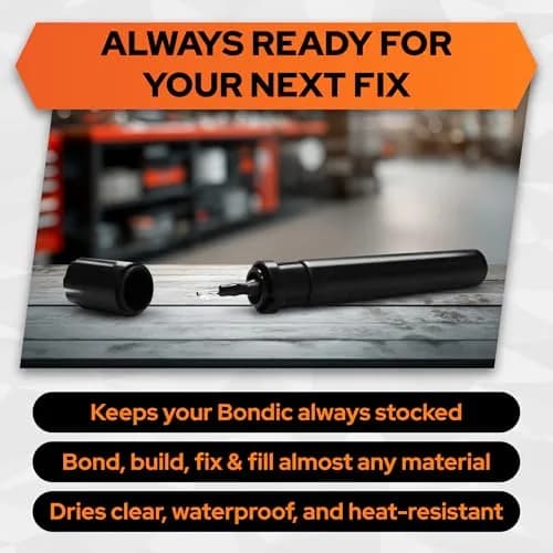 Bondic LED UV Liquid Plastic Welder Refill Cartridges | Fast UV Curing, Waterproof, 2 Tubes thumbnail 2