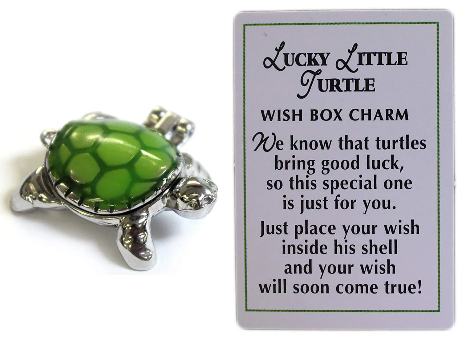 Ganz Lucky Little Turtle Wish Box Charm With Story Card! | Animal Theme Charm - main product image