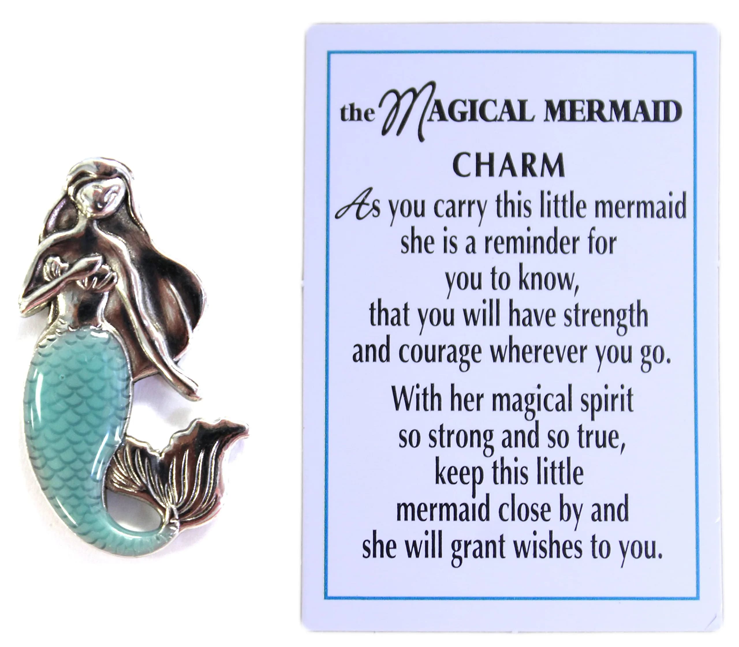 Ganz Magical Mermaid Wish Charm | Unisex Silver & Blue | Story Card Included - main product image