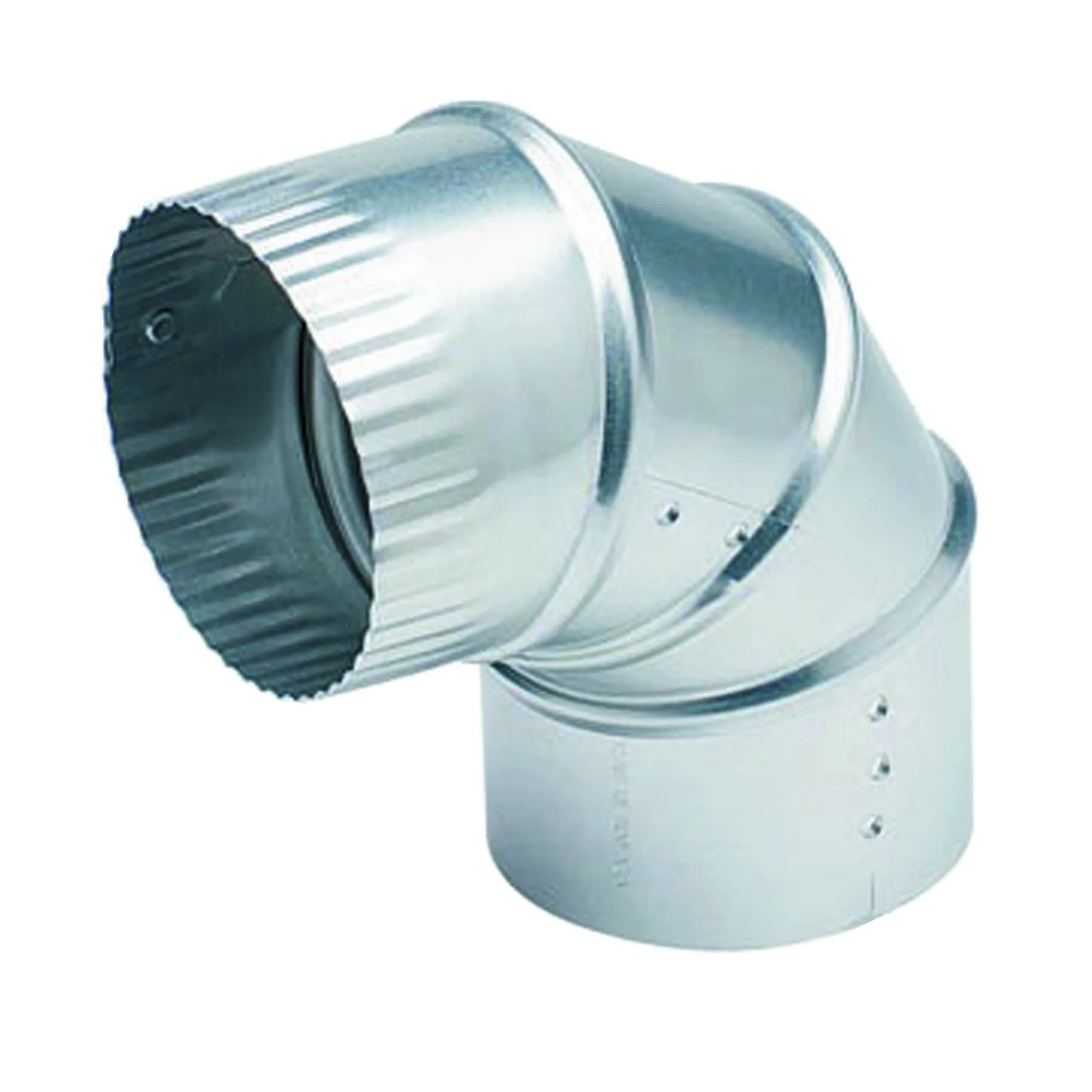 Deflecto Aluminum Elbow 3 Inch (7.62 cm) Adjustable 0-90 Degrees | Fire Resistant Bathroom Venting - main product image