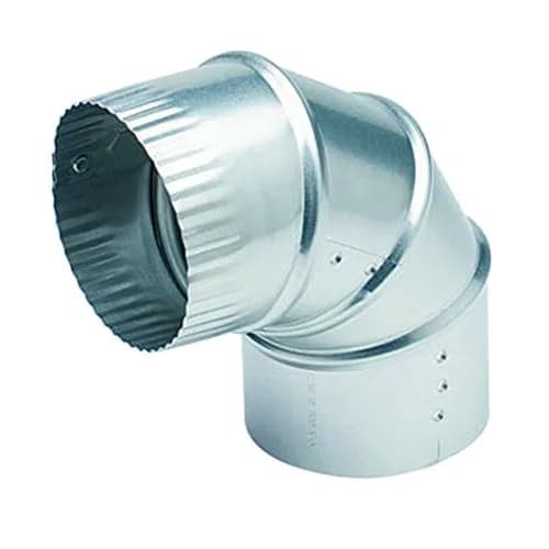 Deflecto Aluminum Elbow 3 Inch (7.62 cm) Adjustable 0-90 Degrees | Fire Resistant Bathroom Venting thumbnail 1