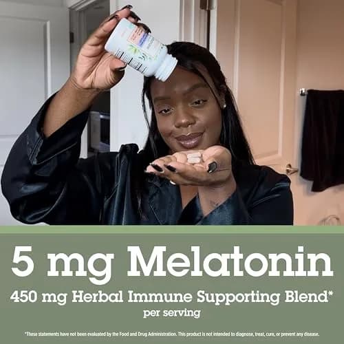 Quantum Sleep Immune Melatonin 5mg Herbal Sleep Aid | Supports Rest & Immunity, 30 Capsules thumbnail 5