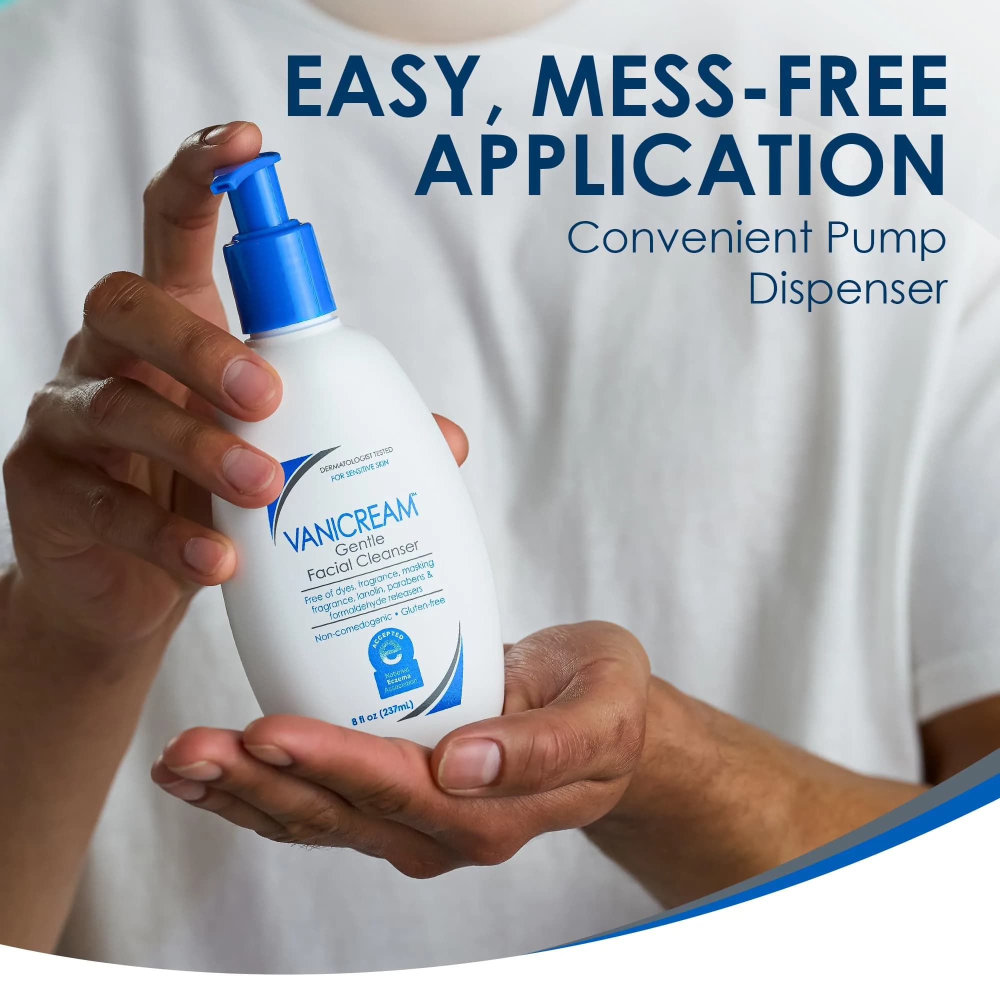 Vanicream Gentle Facial Cleanser with Pump Dispenser, 237ml (8 Fl Oz) | Formulated for Sensitive Skin - view 5