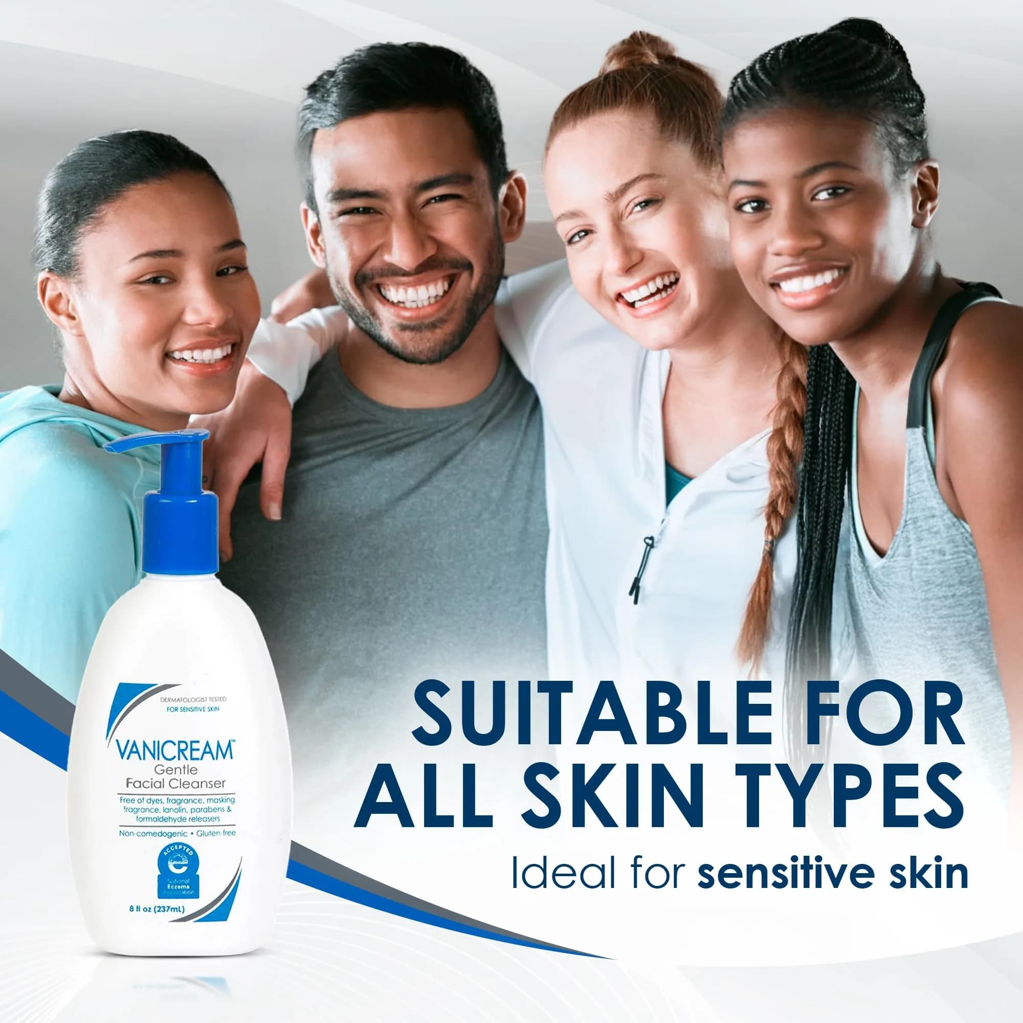 Vanicream Gentle Facial Cleanser with Pump Dispenser, 237ml (8 Fl Oz) | Formulated for Sensitive Skin - view 6
