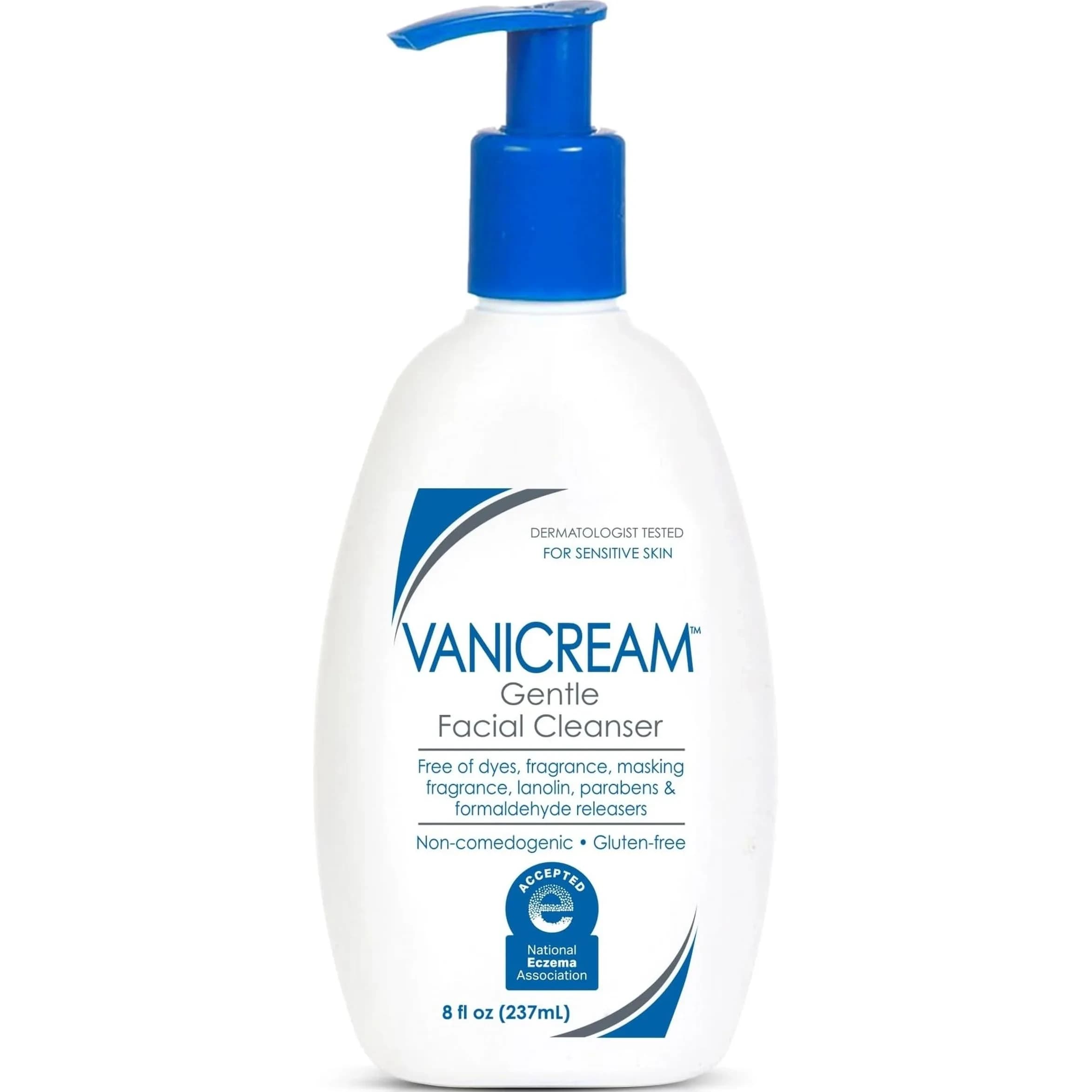 Vanicream Gentle Facial Cleanser with Pump Dispenser, 237ml (8 Fl Oz) | Formulated for Sensitive Skin