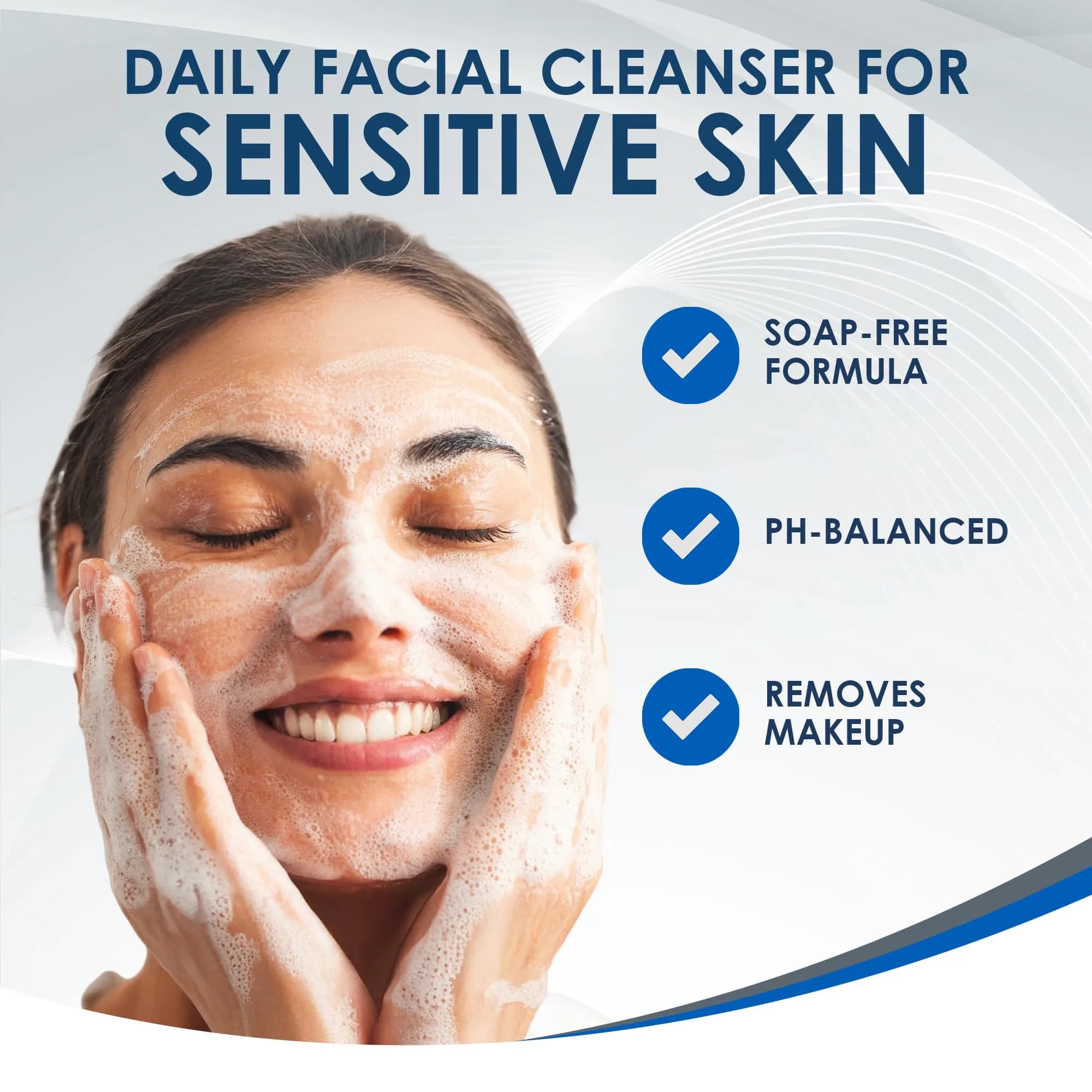 Vanicream Gentle Facial Cleanser with Pump Dispenser, 237ml (8 Fl Oz) | Formulated for Sensitive Skin - view 2