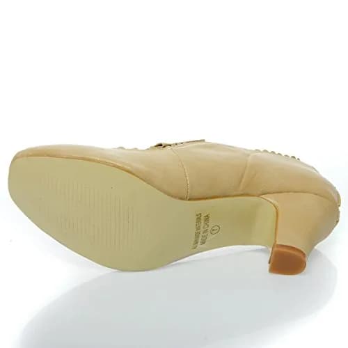 V-Luxury Womens 36-Mina4 Closed Toe Mary Jane High Heel Shoes, Nude, 6.5 | Fashionable & Comfortable thumbnail 6