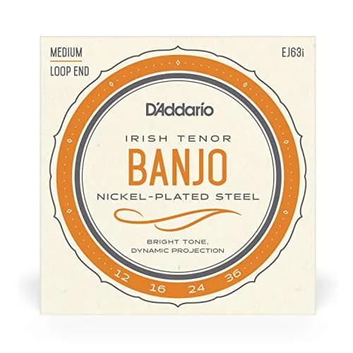 D'Addario EJ63i Irish Tenor Banjo Strings Nickel-Plated Steel 0.30mm (12-36 Gauge) | Warm, Bright Tone thumbnail 2