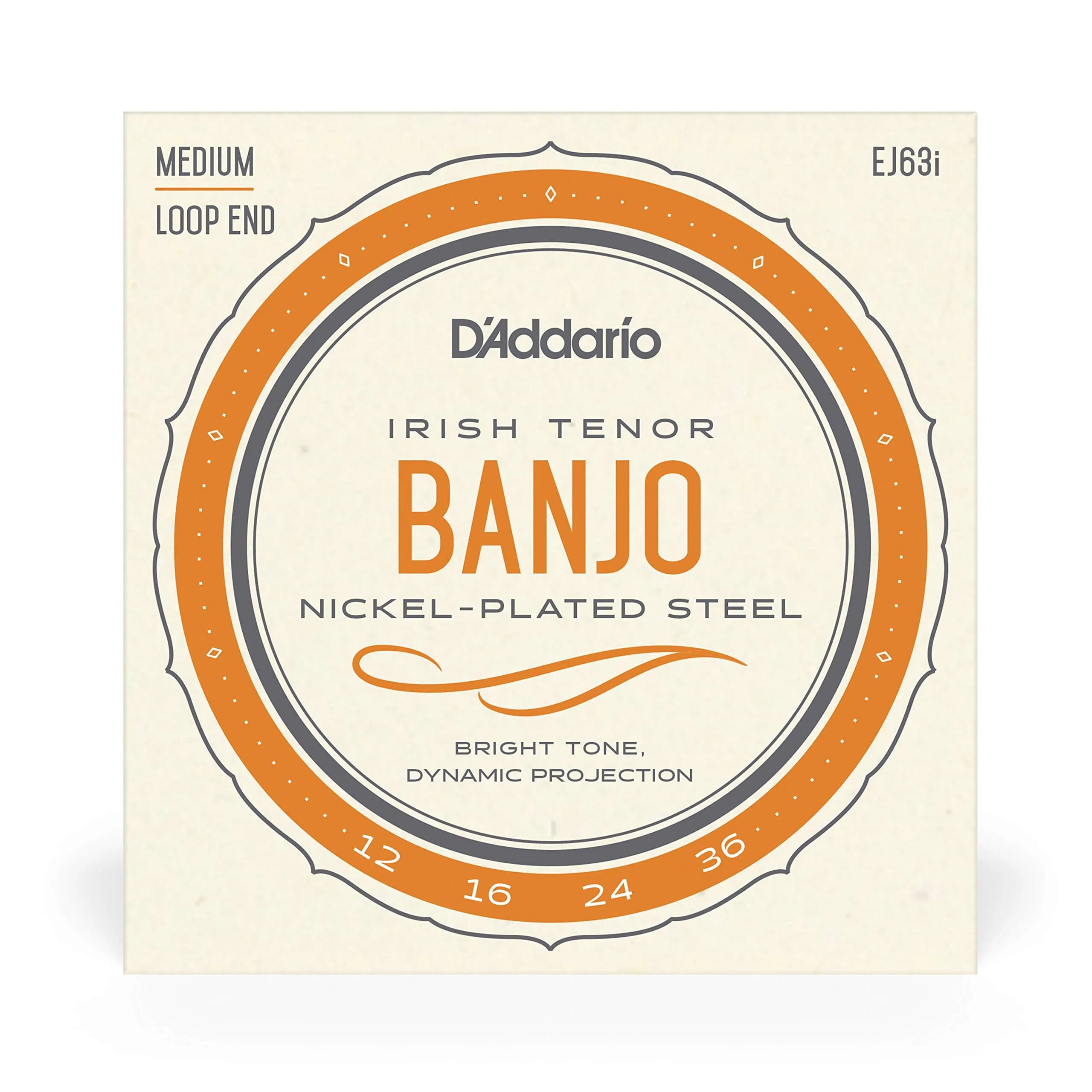 D'Addario EJ63i Irish Tenor Banjo Strings Nickel-Plated Steel 0.30mm (12-36 Gauge) | Warm, Bright Tone - view 2