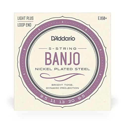 D'Addario EJ60+ Banjo Strings, Nickel-Plated Steel, Light Plus Gauge 9.5-20, 5-String Set (1 Set) thumbnail 2