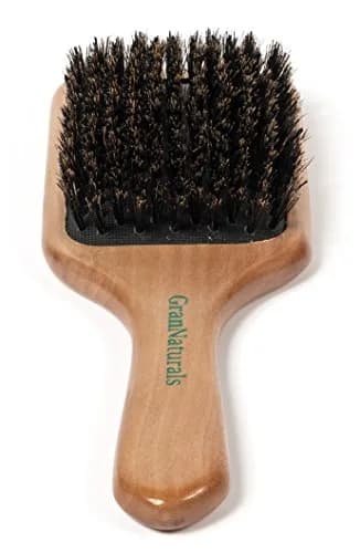 GranNaturals Boar Bristle Paddle Hair Brush | Natural Wooden Large Flat Square for Fine, Thin, Straight Hair thumbnail 1
