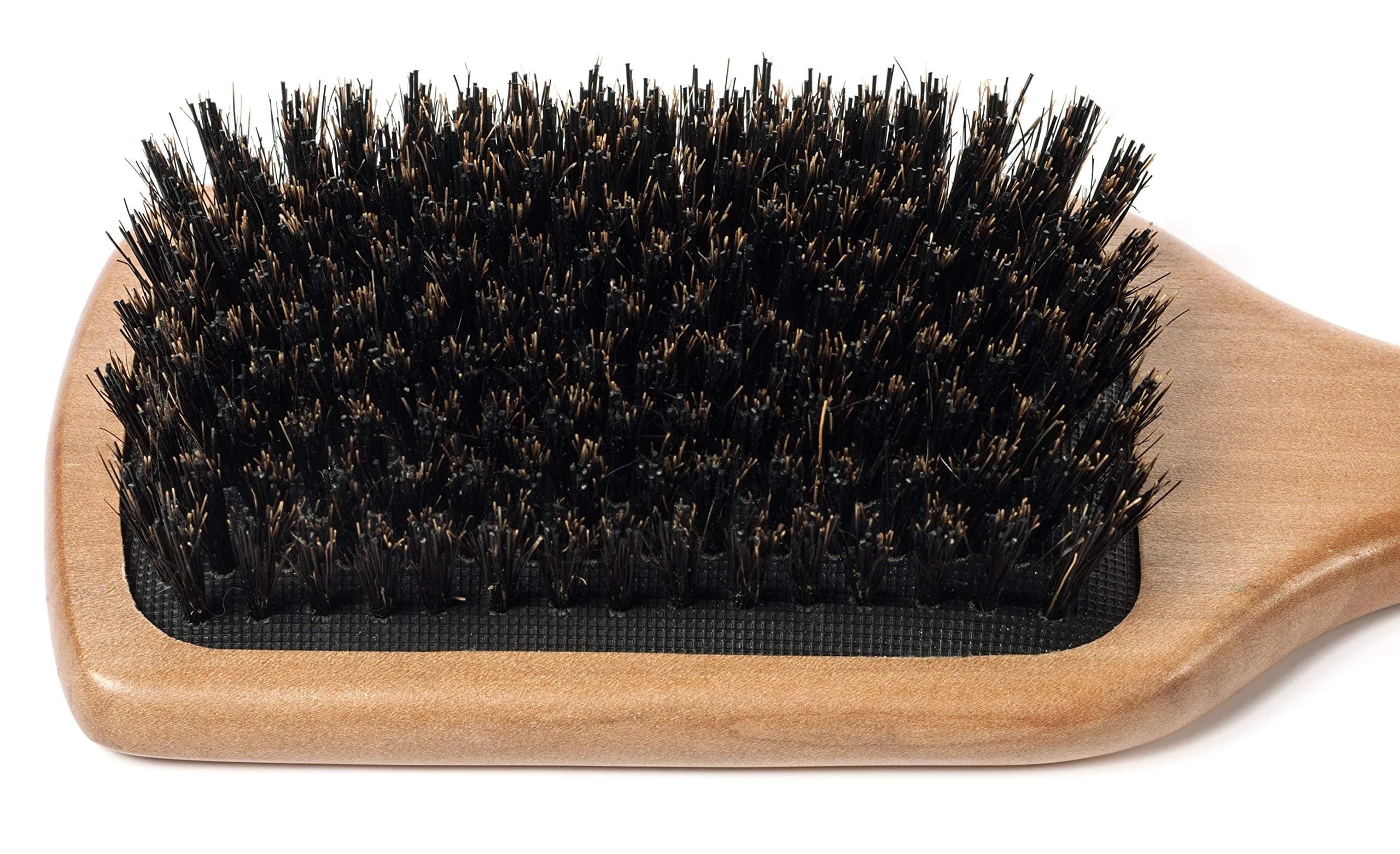 GranNaturals Boar Bristle Paddle Hair Brush | Natural Wooden Large Flat Square for Fine, Thin, Straight Hair - view 2