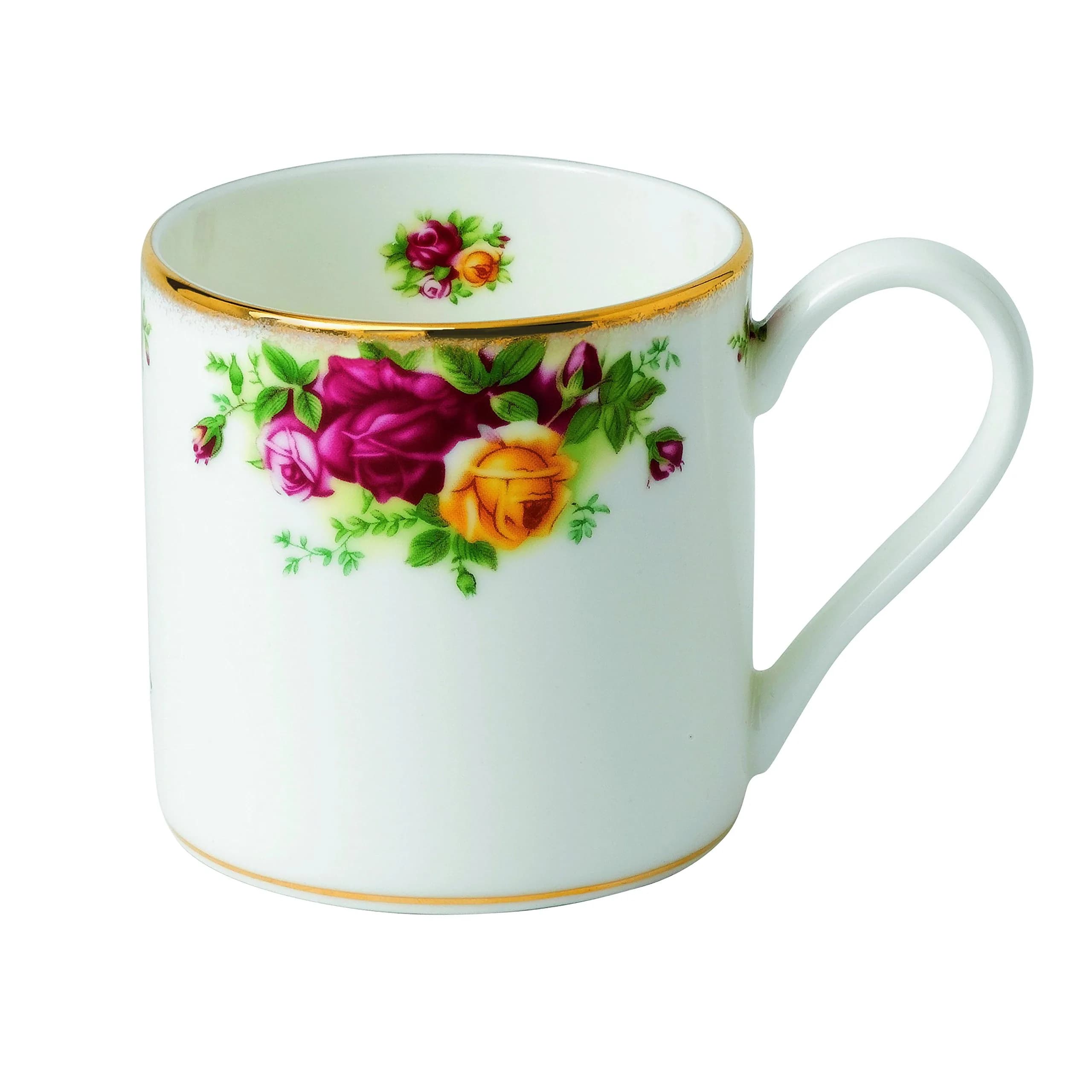 Royal Albert Old Country Roses Mug 12oz | Elegant Bone China with Gold Accents