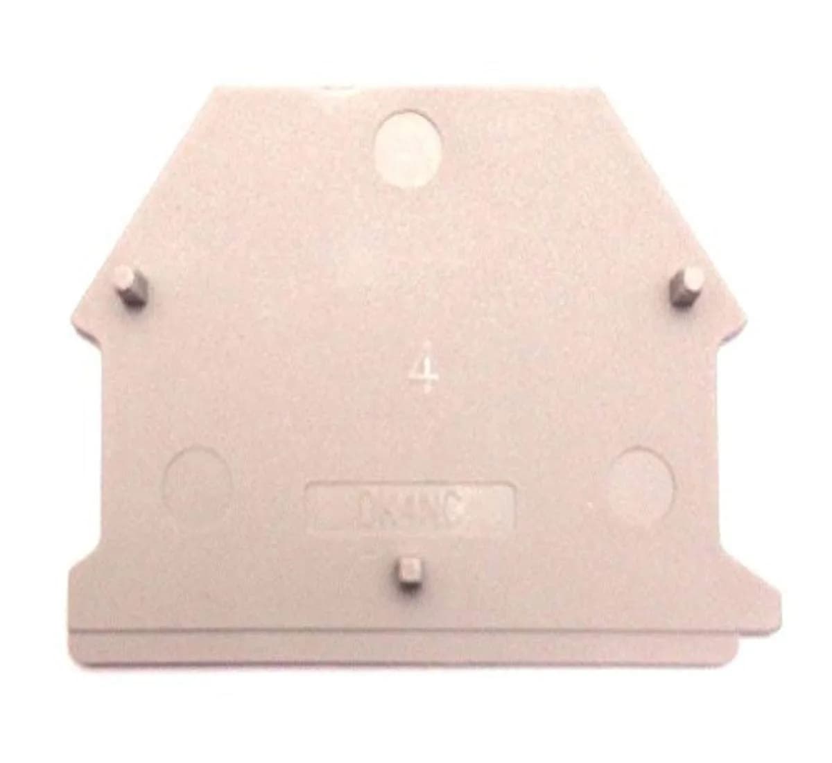 International Connector DK4NC DIN Rail Terminal Block End Cover | UL Approved, 100 Count, Beige — beige