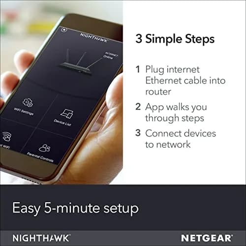 NETGEAR Nighthawk R6700 AC1750 Smart WiFi Router | Dual-Band Gigabit Ethernet thumbnail 5