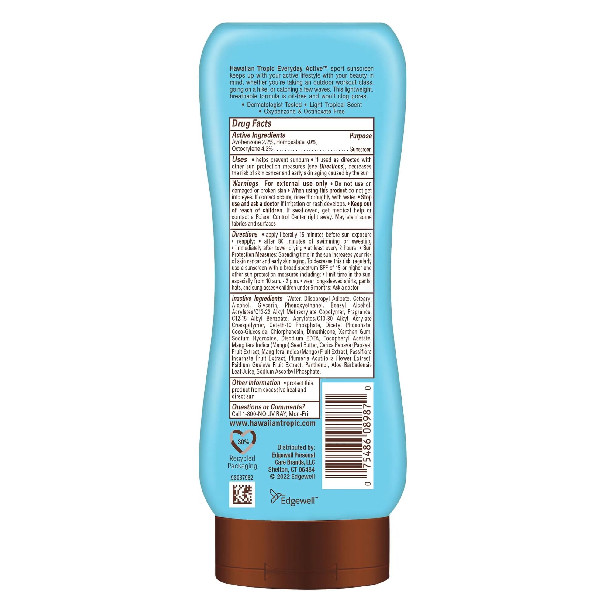 Hawaiian Tropic Island Sport Sunscreen Lotion SPF 30, 237ml (8 Fl Oz) | Broad Spectrum UVA/UVB Protection - view 8