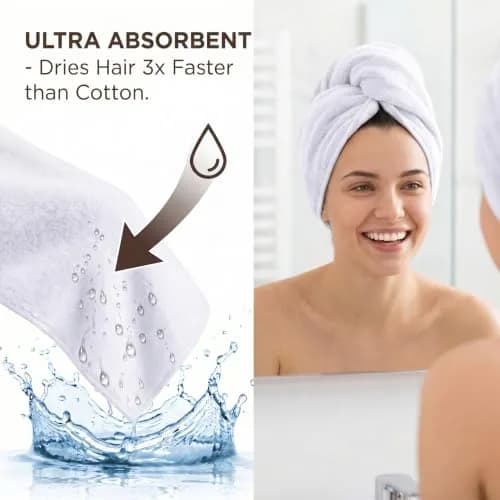 HUINI Microfiber Salon Towels, White, 12 Pack, 14 x 30 in (35.56cm x 76.2cm) | Absorbent & Durable for Hair Drying thumbnail 4