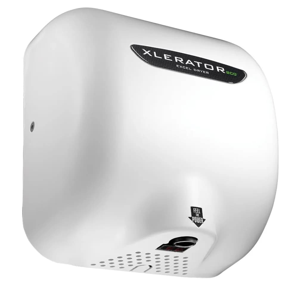 Excel Dryer XL-WV-ECO Hand Dryer XLERATOR XL-W-ECO Surface-Mounted, White Epoxy, 208-277V | Energy-Efficient, No Heat Drying