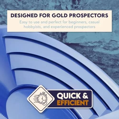 SE 14 Inch Gold Panning Pan with Dual Riffles | Blue Plastic Mining Tool thumbnail 8