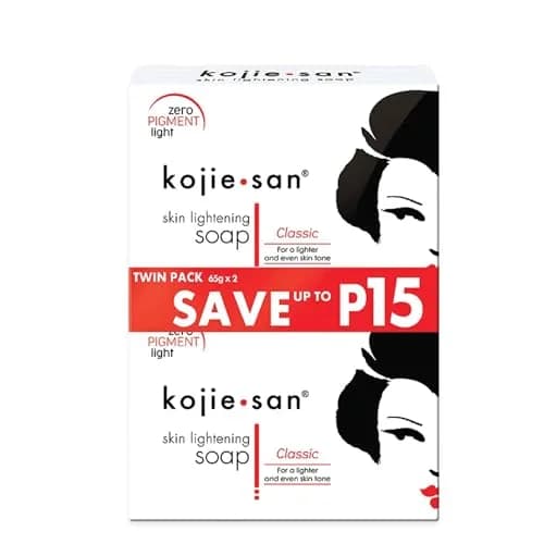 Kojie San Skin Brightening Bar Soap 130g (65g x 2) | Original Kojic Acid, Dark Spot Remover with Glycerin & Tea Tree Oil thumbnail 1