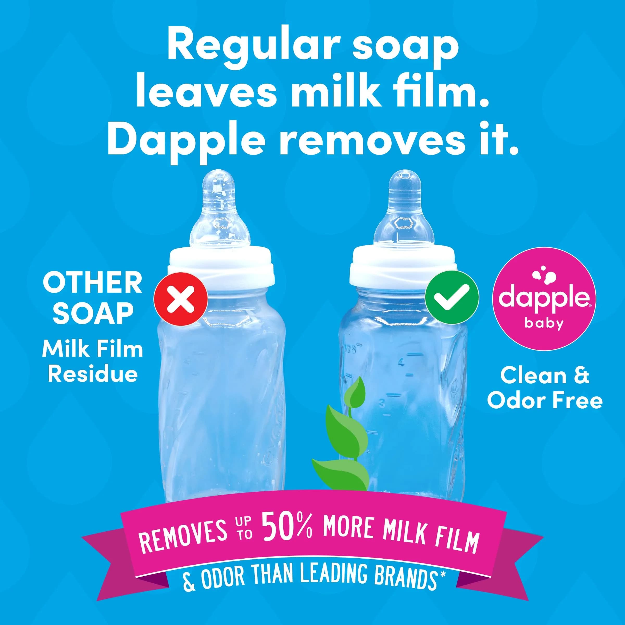 Dapple Baby Bottle & Dish Liquid, Fragrance-Free, 16.9 Fl Oz - view 2