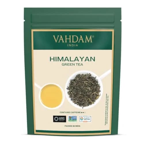 VAHDAM Himalayan Green Tea Loose Leaf 3.53oz | Organic & Natural, Medium Caffeine, Pure from India thumbnail 1
