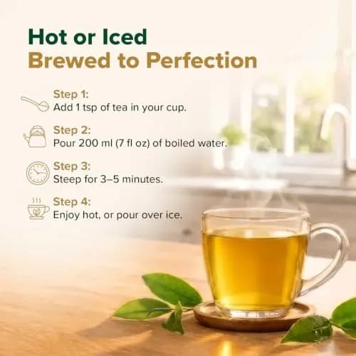 VAHDAM Himalayan Green Tea Loose Leaf 3.53oz | Organic & Natural, Medium Caffeine, Pure from India thumbnail 4
