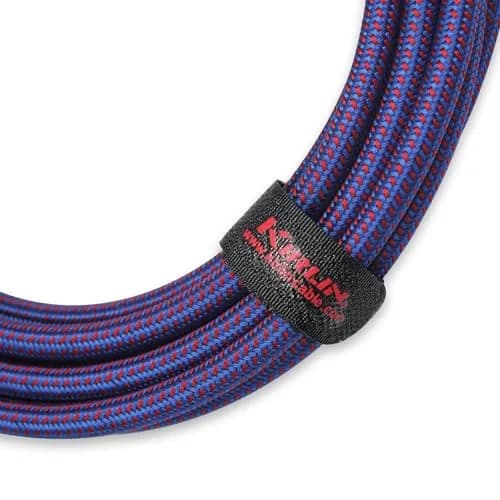 Kirlin Instrument Cable 20 ft Royal Blue Tweed Woven | Heavy Duty 1/4'' Connectors thumbnail 3