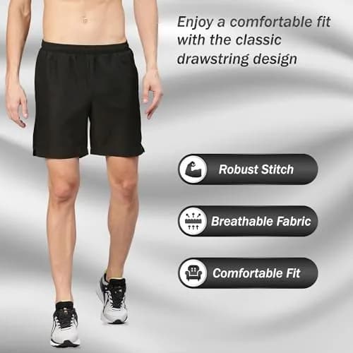 Vizari Napa Soccer Shorts, Black, Adult X-Large | Moisture Control, Snug Fit, 6-inch Inseam thumbnail 2