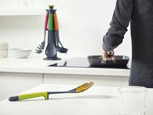 Joseph Joseph Carousel Nylon Kitchen Utensil Set with Rotating Stand | 6 Non-Stick Tools, Multicolor thumbnail 4