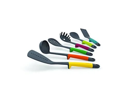 Joseph Joseph Carousel Nylon Kitchen Utensil Set with Rotating Stand | 6 Non-Stick Tools, Multicolor thumbnail 3
