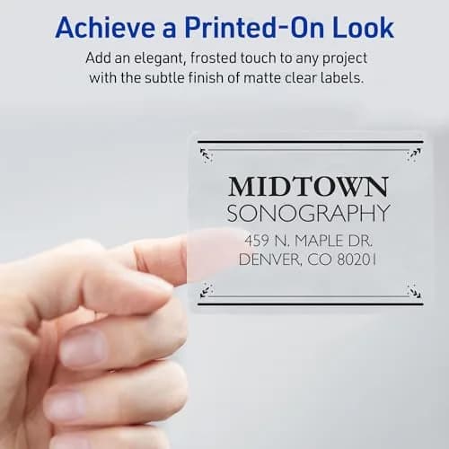 Avery Printable Shipping Labels with Sure Feed 2" x 4" | Customizable Matte Clear Labels for Mailing & Shipping thumbnail 4