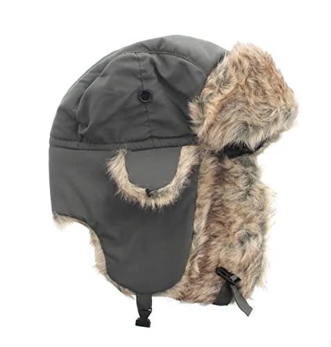 Milani Solid Color City Aviator Trapper Style Hunting Ear Flap Hat with Strap (Olive) | Winter Aviator Hat for Men thumbnail 2