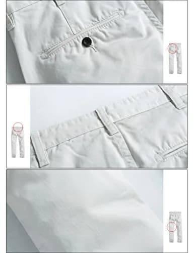 Match Men's Tapered Flat Front Casual Chino Pants (38, Khaki) | Breathable 100% Cotton for Daily Comfort thumbnail 6