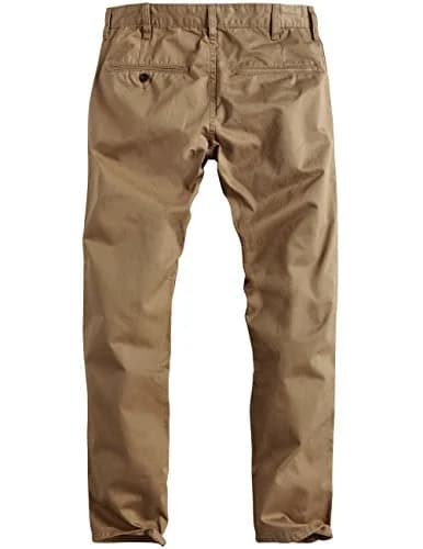 Match Men's Tapered Flat Front Casual Chino Pants (38, Khaki) | Breathable 100% Cotton for Daily Comfort thumbnail 5