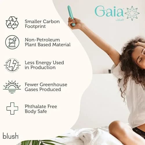 Blush Gaia® Eco 7" Slim Quiet Vibrator | Sustainable Pleasure thumbnail 5