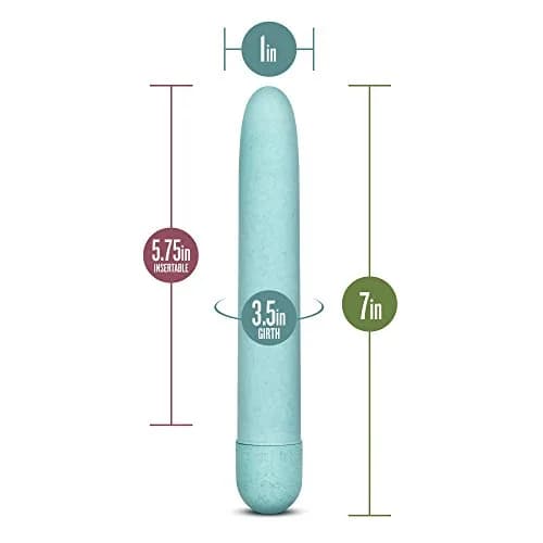 Blush Gaia® Eco 7" Slim Quiet Vibrator | Sustainable Pleasure thumbnail 3