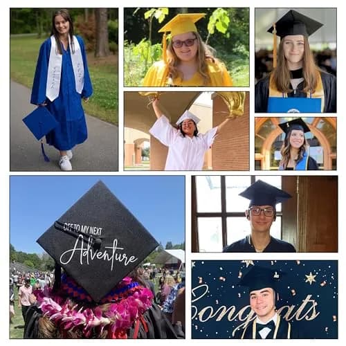 GraduationMall Unisex Adult Matte Graduation Cap with 2026 Tassel White | Adjustable Elastic Fit for Ceremony thumbnail 6