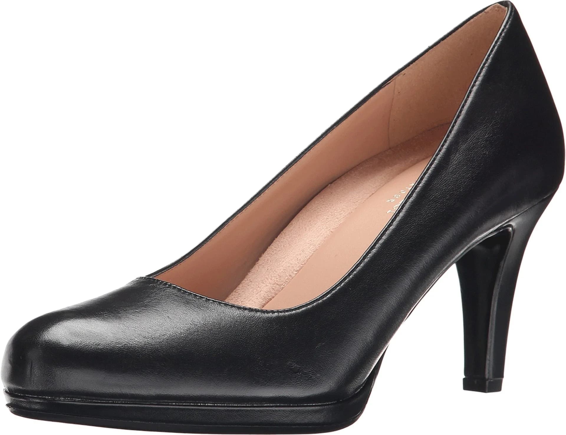 Naturalizer Women's Michelle Pump Black Leather 10 M | Classic all-day heel with contour+ comfort