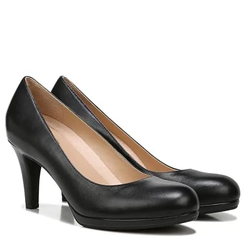 Naturalizer Women's Michelle Pump Black Leather 10 M | Classic all-day heel with contour+ comfort thumbnail 10