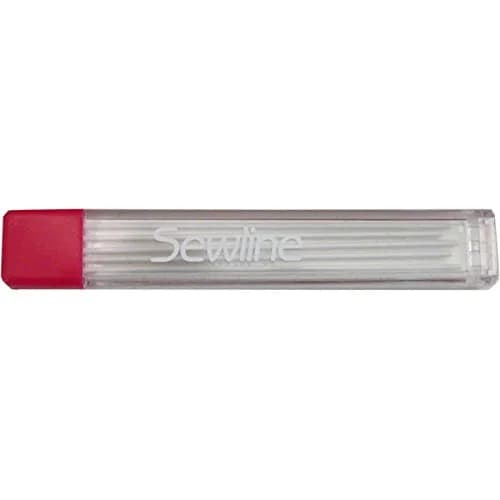 Sewline White Mechanical Fabric Pencil Lead Refill, 6 Count (0.24 Oz) | Water-Soluble for Fabric Marking thumbnail 1