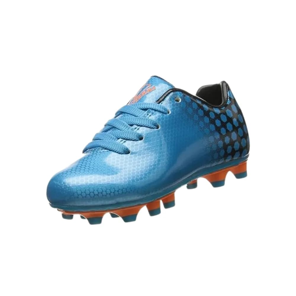 Vizari Youth Soccer Cleats for Boys Girls | Firm Ground Athletic Outdoor Football Shoes for Toddlers, Little/Big Kid - Blue/Black