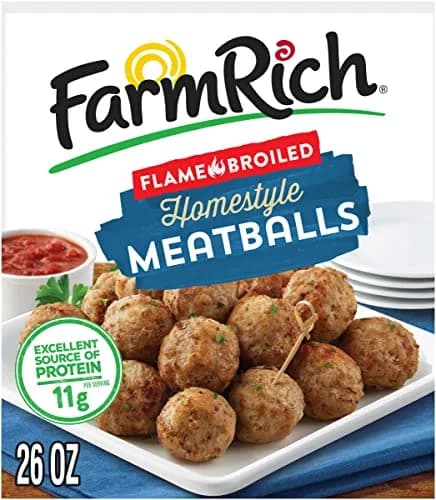 Farm Rich Homestyle Meatballs 26 oz | Fully Cooked Frozen Beef & Pork Appetizer thumbnail 1