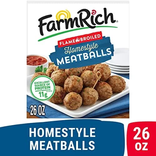 Farm Rich Homestyle Meatballs 26 oz | Fully Cooked Frozen Beef & Pork Appetizer thumbnail 2