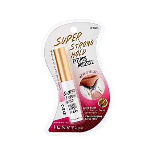 iENVY Super Strong Hold Eyelash Adhesive Clear | Waterproof, Latex-Free, Brush Applicator thumbnail 1